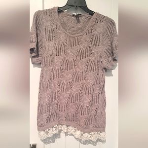 INC Woman Crochet Sweater